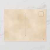 家族写真木材ミニマリスト感謝祭 シーズンポストカード (裏面)