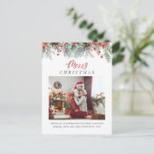 家族写真植物学メリークリスマス シーズンポストカード (スタンド正面)