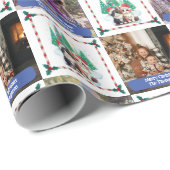 家族写真猫クリスマスツリーモダン ラッピングペーパー (ロールコーナー)