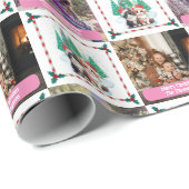 家族写真猫クリスマスツリーモダン ラッピングペーパー (ロールコーナー)