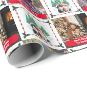 家族写真猫クリスマスツリーモダン ラッピングペーパー (ロールコーナー)