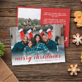 家族写真赤書聖降誕祭お目出度 シーズンカード