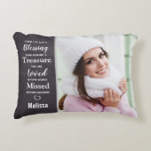 家族写真追悼メモリアル記念 アクセントクッション (正面)