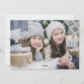 家族写真集メリー団と明るいクリスマスホ シーズンカード (裏面)