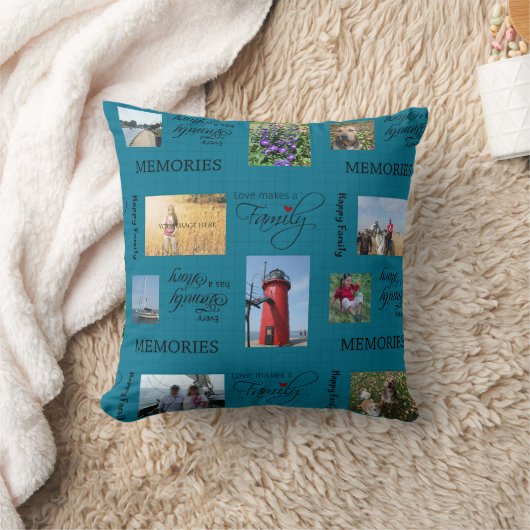 家族写真集 クッション (ブランケット)