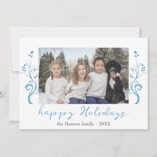 家族写真青葉クリスマスハッピー シーズンカード (正面)