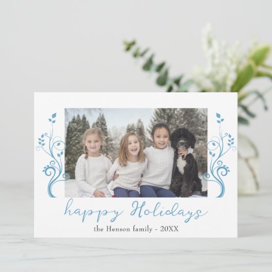 家族写真青葉クリスマスハッピー シーズンカード (スタンド正面)