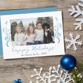家族写真青葉クリスマスハッピー シーズンカード