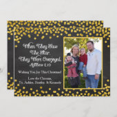 家族写真1枚の宗教的クリスマスカード シーズンカード (正面/裏面)