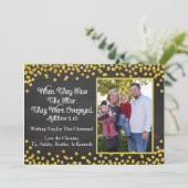 家族写真1枚の宗教的クリスマスカード シーズンカード (スタンド正面)