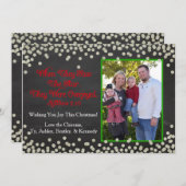 家族写真1枚の宗教的クリスマスカード シーズンカード (正面/裏面)