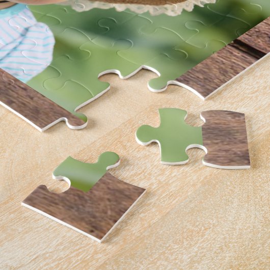 家族写真16枚木版写モノグラムの真 ジグソーパズル (側面)