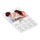 家族写真2017年カレンダー磁石 マグネット (右側)