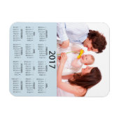 家族写真2017年カレンダー磁石 マグネット (横)