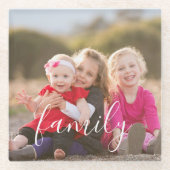 家族写真 ガラスコースター (正面)