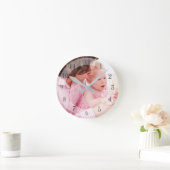 家族写真 ラウンド壁時計 (ホーム)