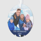 家族写真（青） オーナメント (正面)