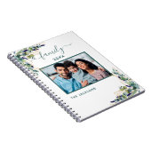 家族写真eucalyptus緑の白い名前 ノートブック (右側)