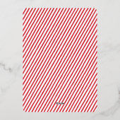 家族写真JOYおもしろいお洒落書赤 箔シーズンカード (裏面)