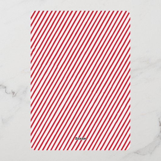 家族写真JOYおもしろいお洒落書赤 箔シーズンカード (裏面)