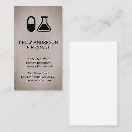 家族医師 | MDの練習 | 薬剤師 名刺 (正面/裏面)