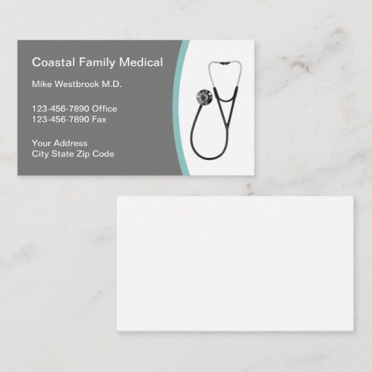 家族医療モダン  名刺 (正面/裏面)