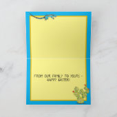 家族南西ウサギウズラ砂漠のイースター シーズンカード (内部)