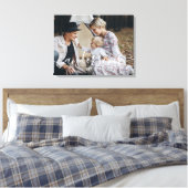 家族名と創立年を入れたオリジナル写真 キャンバスプリント (インサイチュ (寝室))