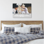 家族名と創立年を入れたオリジナル写真 キャンバスプリント (インサイチュ (寝室))