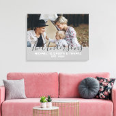 家族名と創立年を入れたオリジナル写真 キャンバスプリント (インサイチュ (リビング))
