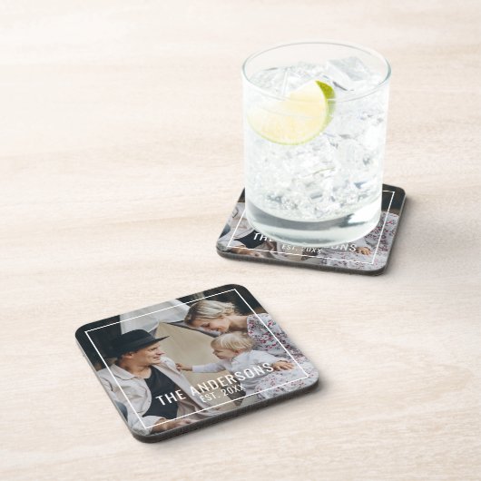 家族名と創立年付きオリジナル写真 コースター (右側)