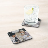 家族名と創立年付きカスタム写真 コースター (右側)