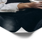 家族名と創立年付きカスタム写真 ポスター (コーナー)