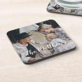 家族名と設立年を入れたオリジナル写真 コースター (左側)