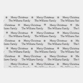 家族名のクリスマスシンプル休暇 ラッピングペーパーシート (正面2)