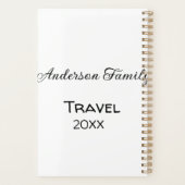 家族名の旅行バケーションアドベンチャー追加の年 プランナー手帳 (裏面)
