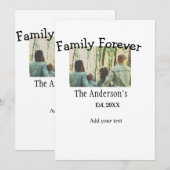 家族名を追加 年 牧歌的なヴィンテージの休日 シーズンカード (正面/裏面)