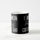 家族名コーヒーブラックとホワイト コーヒーマグカップ (中央)