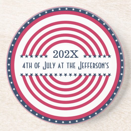 家族名七月4日スターストライプズ コースター (正面)