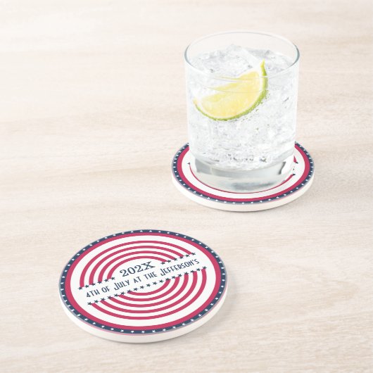 家族名七月4日スターストライプズ コースター (側面)