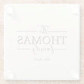 家族名入りオリジナルコースター 新築祝い ガラスコースター (裏面)