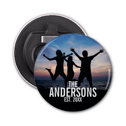 家族名入りオリジナル家族写真 栓抜き (正面)