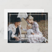 家族名入りカスタムファミリーフォト ポストカード (正面/裏面)