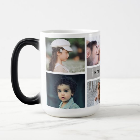 家族名写真コラージュ モーフィングマグカップ (左)