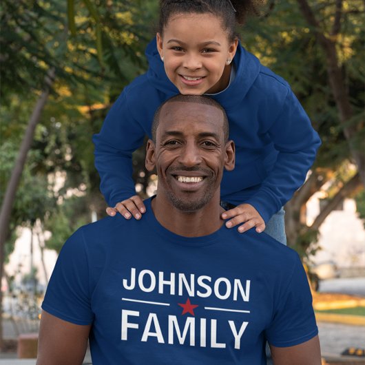 家族名政治的バナースタイルダーク Tシャツ