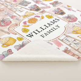 家族名水彩秋 シェルパブランケット