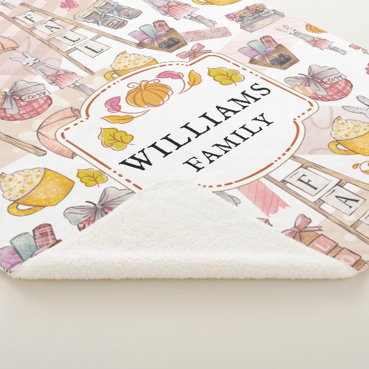 家族名水彩秋 シェルパブランケット (3/4)