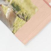 家族名5フォトコラージピンクガーリーモダン フリースブランケット (角)