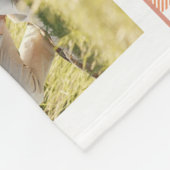 家族名5フォトコラージピンクガーリーモダン フリースブランケット (角)