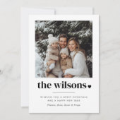 家族名 ハート フォト シーズンカード (正面)